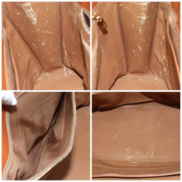 CELINE Macadam Canvas Hand Bag PVC 2way Brown Auth - Picture 15 of 16